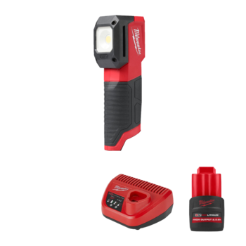 밀워키 M12 CML-251 LED 컬러 매치 작업등 고출력 2.5Ah 배터리 1개 충전기 세트.