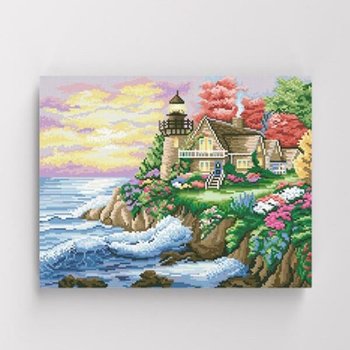 아트박스/아이러브페인팅 보석십자수 명화 풍경 바다와 별장 40x50