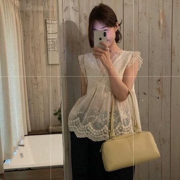 여성 썸머 데일리 니우 레터 레이스 블라우스