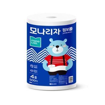 모나리자 점보롤 업소용화장지 500m 4롤 x 1팩 대용량 화장지 휴지_JS