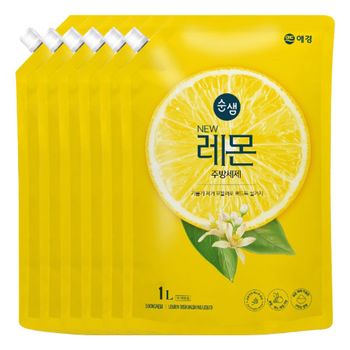 순샘 레몬 주방세제 리필 1L X 6개