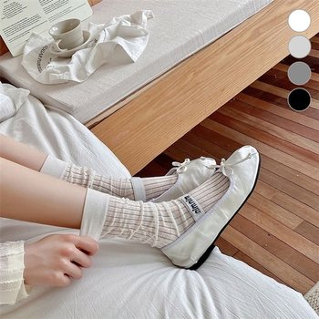 시스루 여학생 골지 루즈핏 스타킹 여름 여성패션양말 (WFI7OIK)