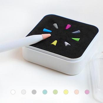 사찌몰 [호환용]애플펜슬 1 2세대 레인보우 8종 컬러 교체용 펜촉 뚜껑 보호팁 실리콘 커버 보호 캡/소음/미끄럼방지-사찌몰