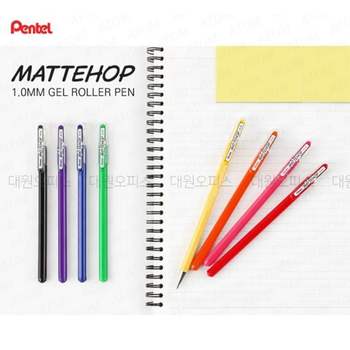 펜텔 OC603448 매트홉 젤펜 12입 1.0mm 무광 매트 데코 다꾸펜