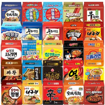 [오뚜기/농심/삼양/팔도] 인기라면 5봉/4봉 골라담기 신라면 안성탕면 진라면 짜파게티]