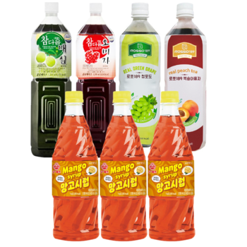 오뚜기 망고 오렌지 시럽 1kg 외 참다음 매실 복숭아 자몽 아이스티 청포도 모음전