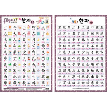 사운드 양면 벽보 - 룰루랄라 한자 7, 8급 (개정판) (퍼즐사랑)