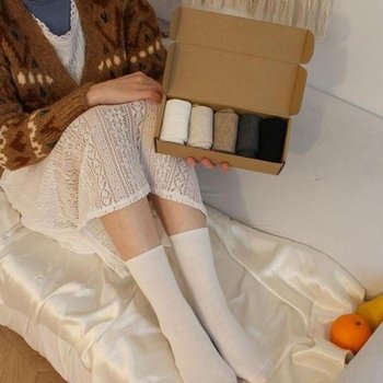 무지양말 여자 발목 연말 데일리 세트 양말 5개 (49KXN)