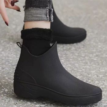 레인 QJX403Y2 장마 장화 방수 앵클 신발 노멀한 부츠 가벼운