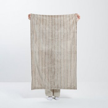스트라이프 극세사 블랭킷 80X130cm 2개 모카베이지 J606402001811