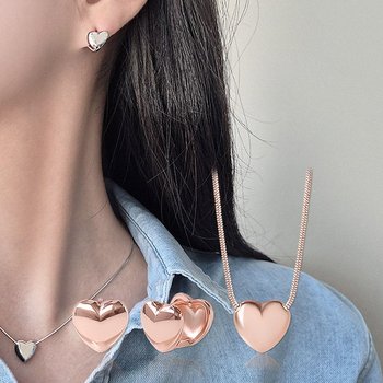 14K G.F 퓨리하트 귀걸이/목걸이 SET SET0489