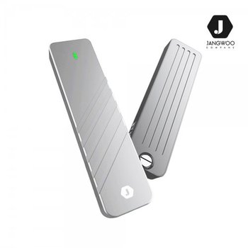 장우컴퍼니 JW-I9 PRO M.2 NVMe SSD 외장케이스 실버 (SSD미포함)
