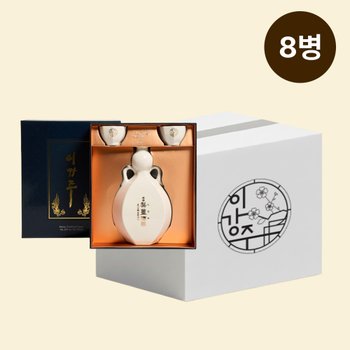 [1BOX] 이강주 VIP 25도 700ml X 8병 (잔, 케이스, 쇼핑백 포함)