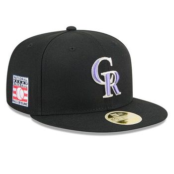 [해외] 뉴에라 모자 MLB [콜로라도 로키스] Baseball Hall of Fame 59FIFTY Fitted Hat - Black