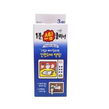 애경 1분 스팀 클리너 전자 세정 시트 3매 1EA 전자레인지물티슈 기름