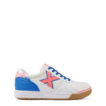 Munich 뮌헨 G3 로우 탑 인도어 스니커즈 흰색/크림색/파란색 7644991