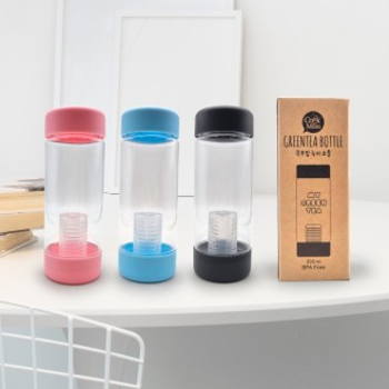 국산 539TYF14 쿡투맘 트라이탄 녹차보틀 395ml BPA FREE 뜨거운물 OK 4단분리 차망보틀 마이보
