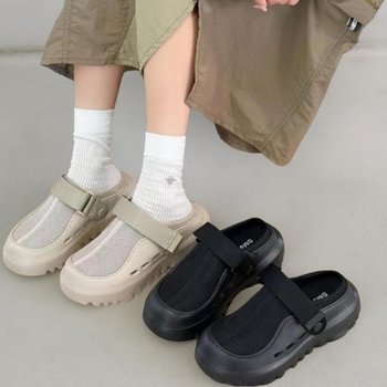 CCS7C55여성용 여름 통기성 메쉬 슬립온 신발