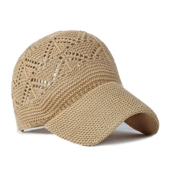 여성 5컬러 니트짜임 펀칭 볼캡 여름챙모자 야구모자-WFIU3FI