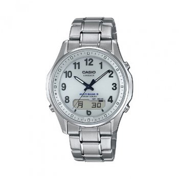 [해외] 카시오 리니지 3H콤비 솔라 TI 5W 사파이어 실버글라스 티타늄 밴드 손목 시계