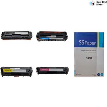 DDA 재생토너 CM1415fnw MFP 4색+복사용지 500매 호환토너 교체형토너 재생완제품토너