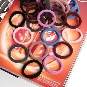통통 머리끈 40p(7컬러) 매듭없는 머리고무줄