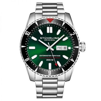 [해외] Stuhrling Original 스투어링 오리지널 아쿠아다이버 오토매틱 그린 다이얼 남성용 시계 8001846