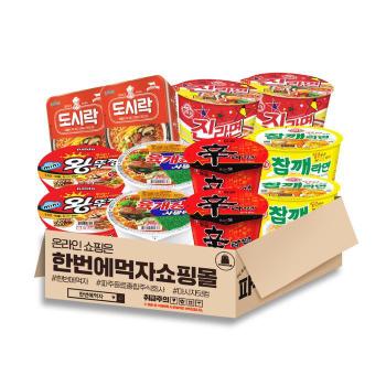 컵라면 6종 혼합 각 2개씩 / 진라면매운큰컵+참깨라면큰컵+신라면큰컵+도시락+육 (S42849384)