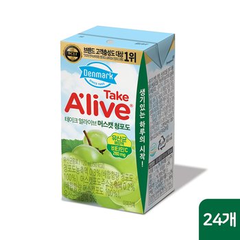 덴마크 테이크 얼라이브 주스 머스캣 청포도 120ml x 24개