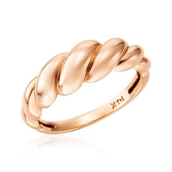 [비앤비골드] 14K 플럼 커브 꼬임 트위스트 반지 SRS42135