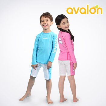 HUAI AN BO SHI YOU DONG YONG PIN YOU XIAN GONGSI 아발론 투피스 래쉬가드 / 유아 아동 수영복 바디슈트 구명조끼 보행기튜브 물놀이용품