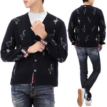 [기간한정세일] 25FW 톰브라운 구스 인타르시아 메리노 울 가디건 MKC599A Y1051 415