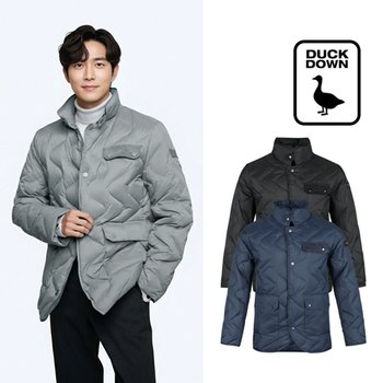 럭스골프 남성 하이브리드 웨이브 퀼팅 덕다운 재킷 AS3W802