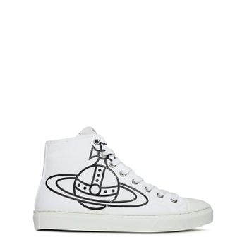 하이 탑 스니커즈 화이트 Plimsoll High Top Trainers in White FR2858653 148425476