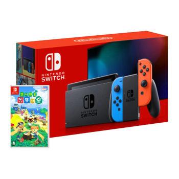 닌텐도 스위치 배터리개선 HAD [그레이] 본체 + 모여봐요 동물의숲 게임칩 국내 (S43191043)