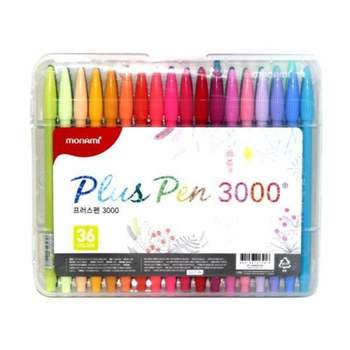 수성 마커 플러스펜 수성사인펜 아트 편무 및 컬러링 용품 다이어리꾸미기 36색세트 예쁜펜