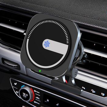 냉각쿨링 맥세이프 차량용 고속무선충전기(사각) 차량용무선충전기