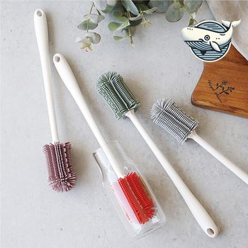 다용도 실리콘 세척솔 병물 세척 전용 실리콘 병솔수세미