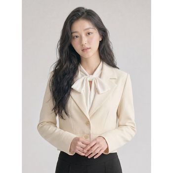 밑단 배색 테일러드 크롭 자켓 EN1WJ262_P385165927