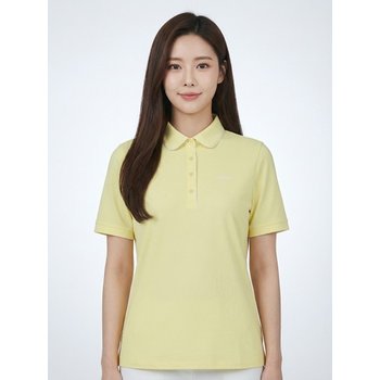 여성 라인 배색 카라 반팔 티셔츠 AWTYM3171-203