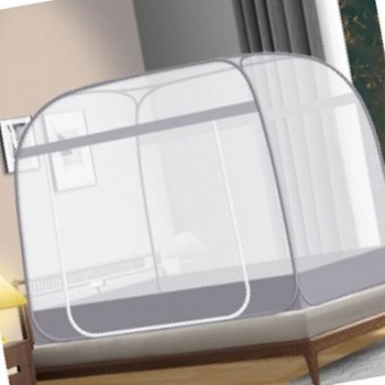 원터치모기장 FUDI6963 텐트형모기장 더 침대 사각 원터치 모기장150x200cm