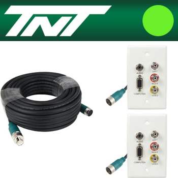 강자 115ALV10 TNT RGB+스테레오 or 3RCA 월 플레이트 분리형(배관용) 케이블 20m NM-TNTA20S8