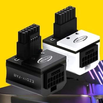 강원전자 넷메이트 600W 12VHPWR 변환 어댑터 알루미늄 블랙 STD 90도 그
