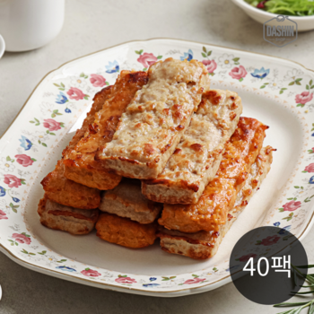 닭신 고단백 닭가슴살바 떡갈비맛 외 4종 40팩 / 국내산 오븐구이 핫바