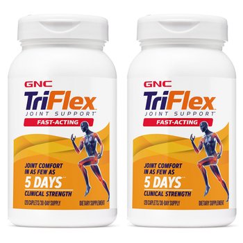 [해외] GNC 트리플렉스 조인트 서포트 패스트액팅 5데이즈 120정 2개 글루코사민 콘드로이틴 터메릭