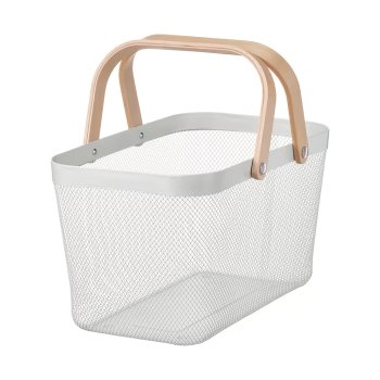 이케아 RISATORP 리사토르프 바구니 대형 27x42x23cm/바스켓/손잡이박스/수납함/정리함