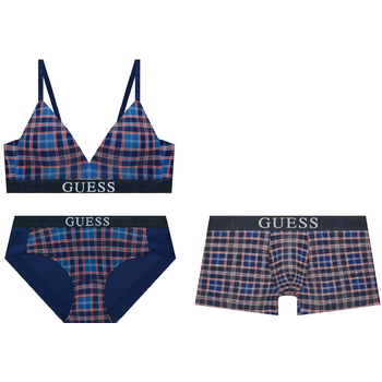 [신세계백화점]네이비 타탄체크 남여 커플 속옷세트 OCWBR493NY/OCMDR493NY