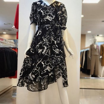 랩언발벨티드반팔원피스 KOAE2530B