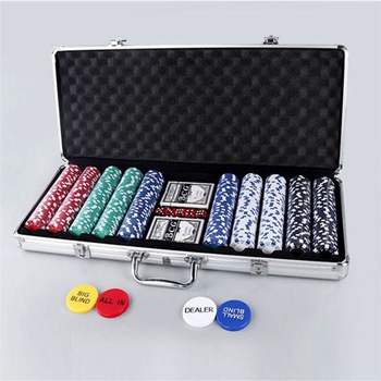 국제규격 카지노칩 세트 포커 홀덤게임 카드게임 500P 올인원세트