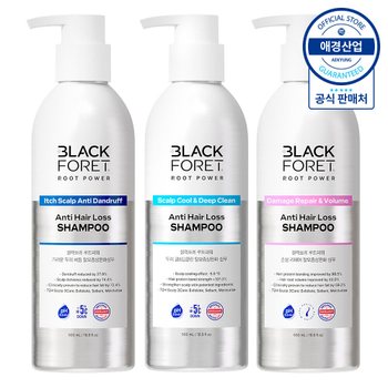 [애경] 블랙포레 루트파워 탈모증상완화 샴푸 500ml x1개
